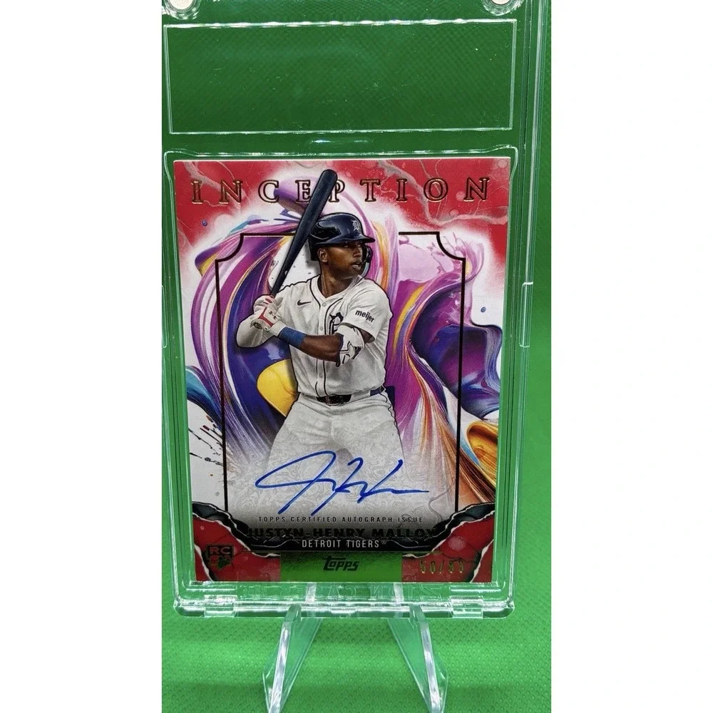 JUSTYN-HENRY MALLOY 2025 TOPPS INCEPTION ROOKIE RED RC AUTO /99 Detroit Tigers